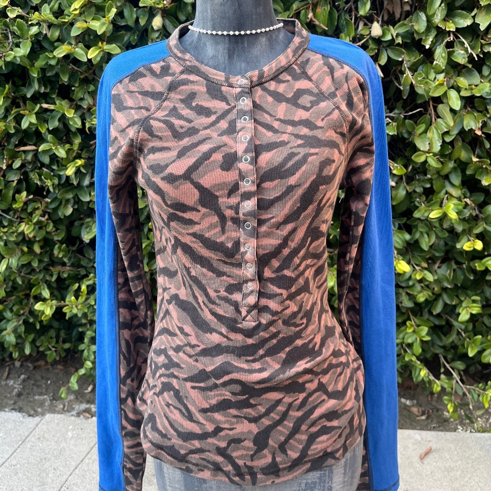 Free People Movement Printed Long Sleeve Top